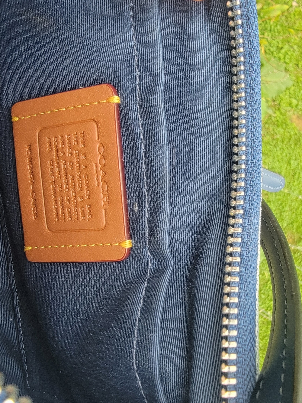 COACH Women's Denim Shoulder Bag in Blue - Picture 2 of 4